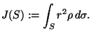 J(S) := \int_S r^2 rho d sigma.